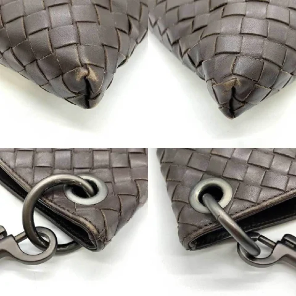 Bottega Veneta Vintage Pre-owned Fabric shoulder-bags Brown Dames