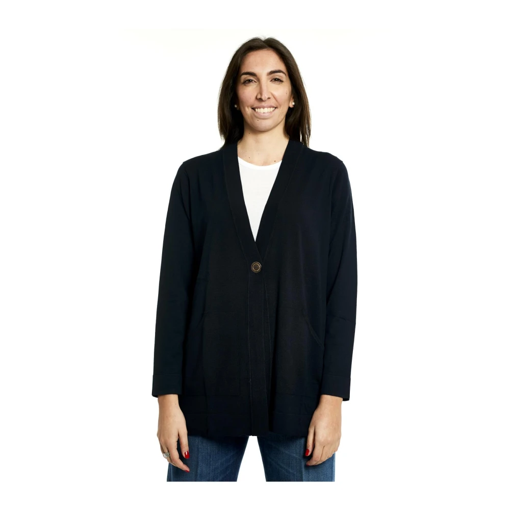 Elena Mirò Stijlvolle Cardigan voor Vrouwen Blue Dames