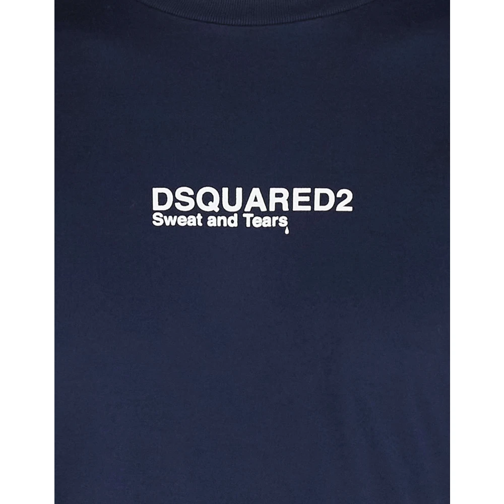 Dsquared2 Navy Blue Sweat & Tears T-shirt Blue Heren