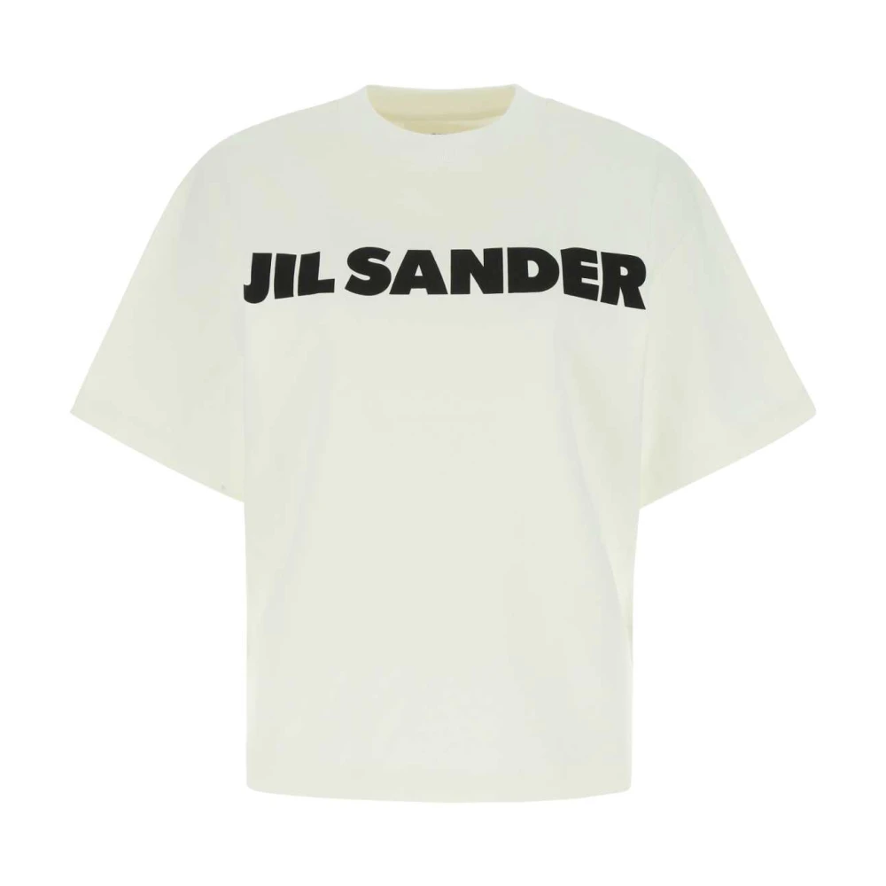 Jil Sander Ivoor Katoenen T-shirt White Dames