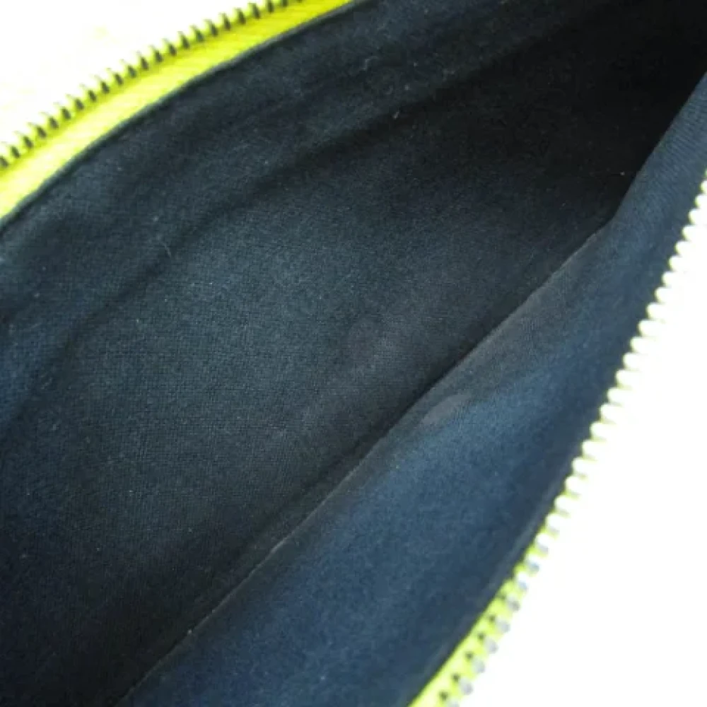 Balenciaga Vintage Gele Leren Balenciaga Portemonnee Yellow Dames