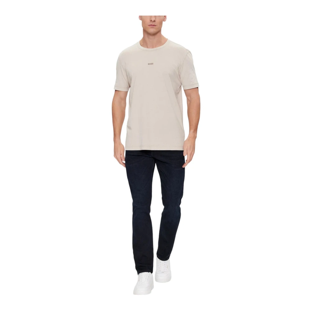 Hugo Boss Stijlvolle T-shirts voor mannen en vrouwen Beige Heren