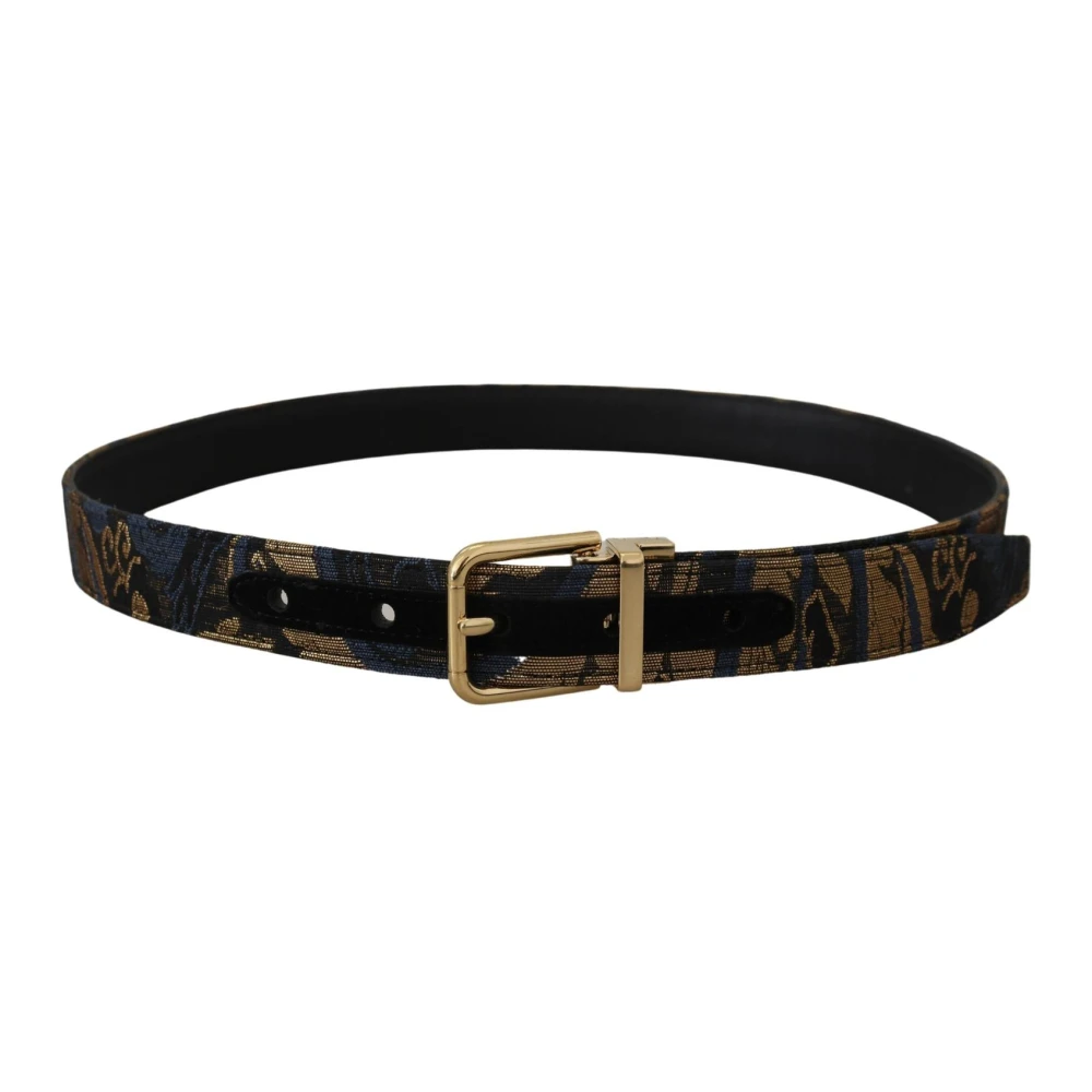 Dolce & Gabbana Luxe Jacquard Logo Gesp Riem Multicolor Dames