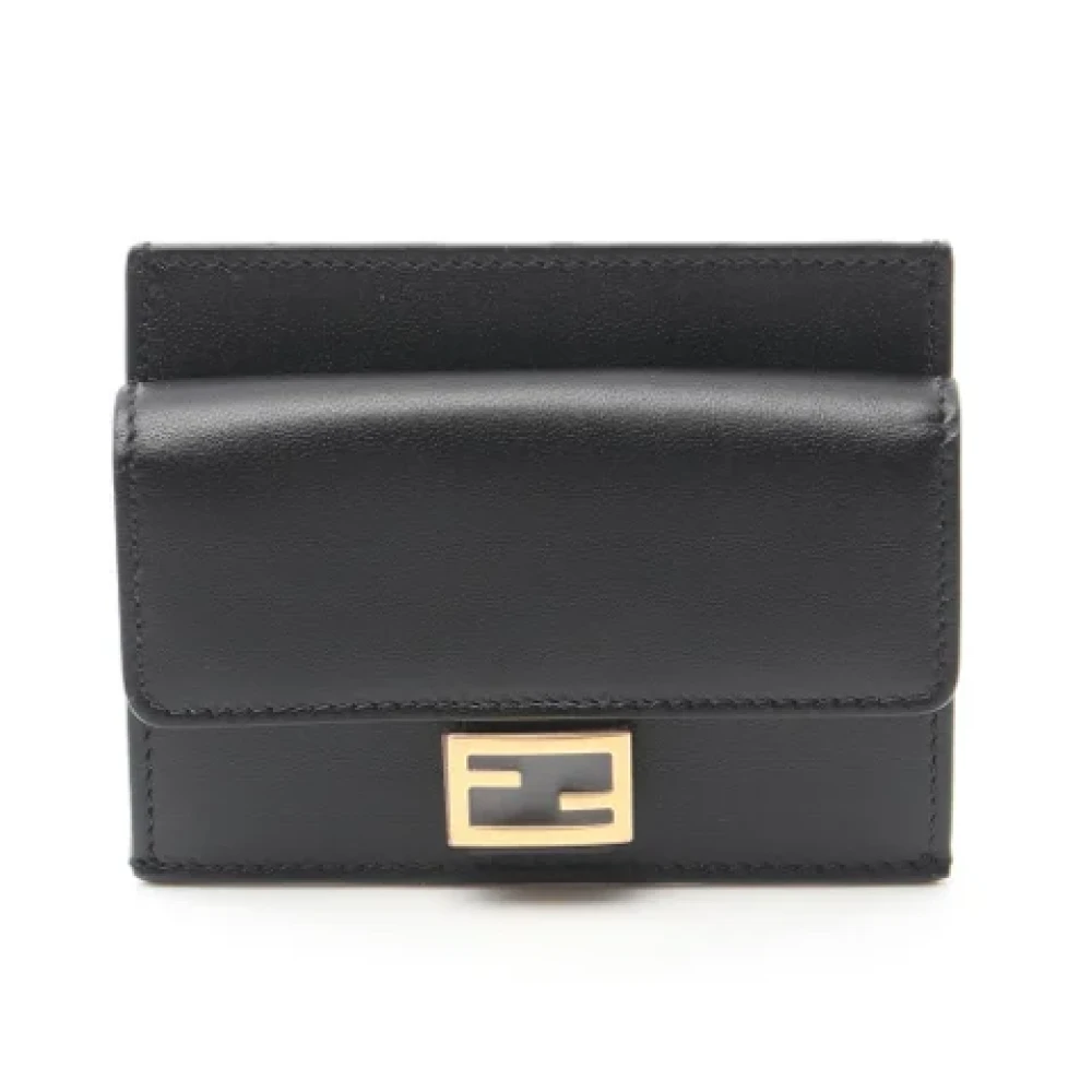 Fendi Vintage Pre-owned Leather wallets Black Dames