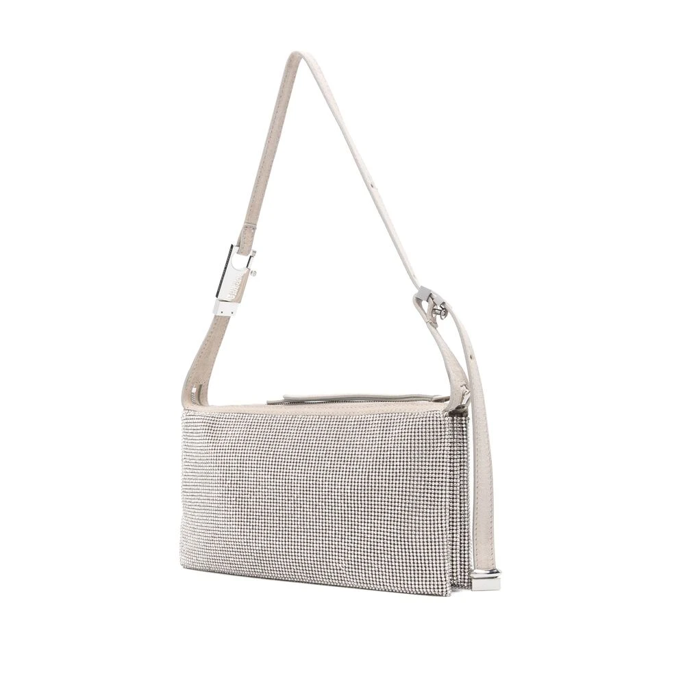 Benedetta Bruzziches Schoudertas met strass en zilveren tint Gray Dames