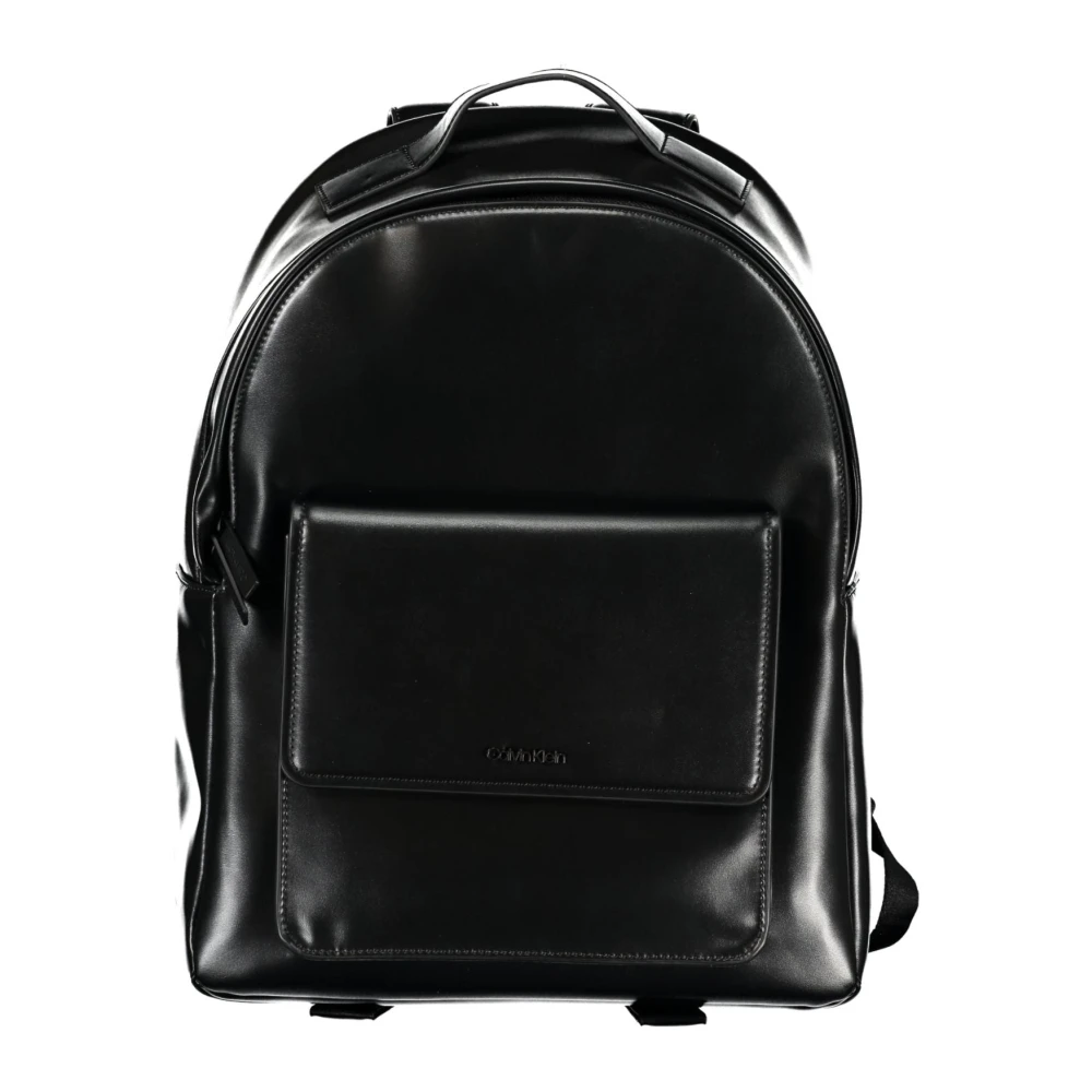 Calvin Klein Zwarte heren rugzak met laptopvak Black Heren