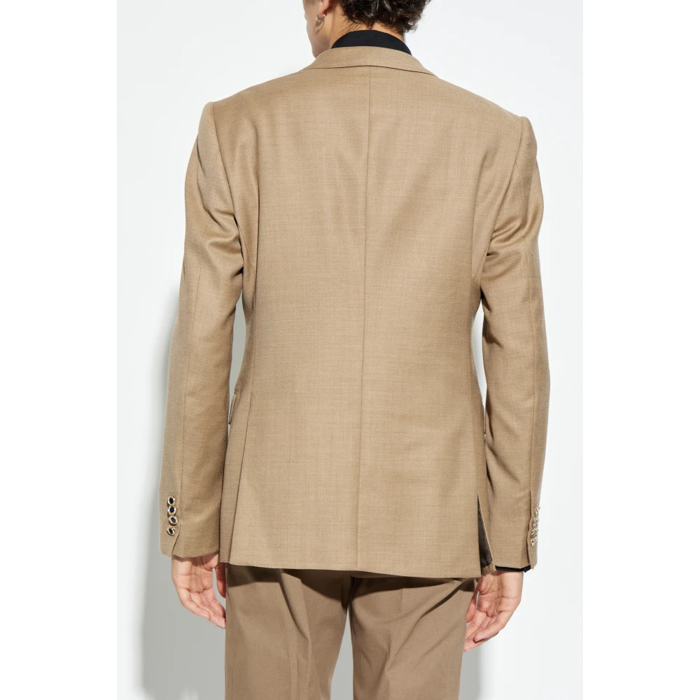 Emporio Armani Blazer met gesloten revers Beige Heren