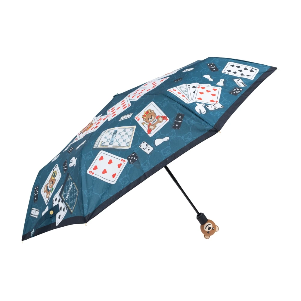 Moschino Paraplu met logo Blue Unisex