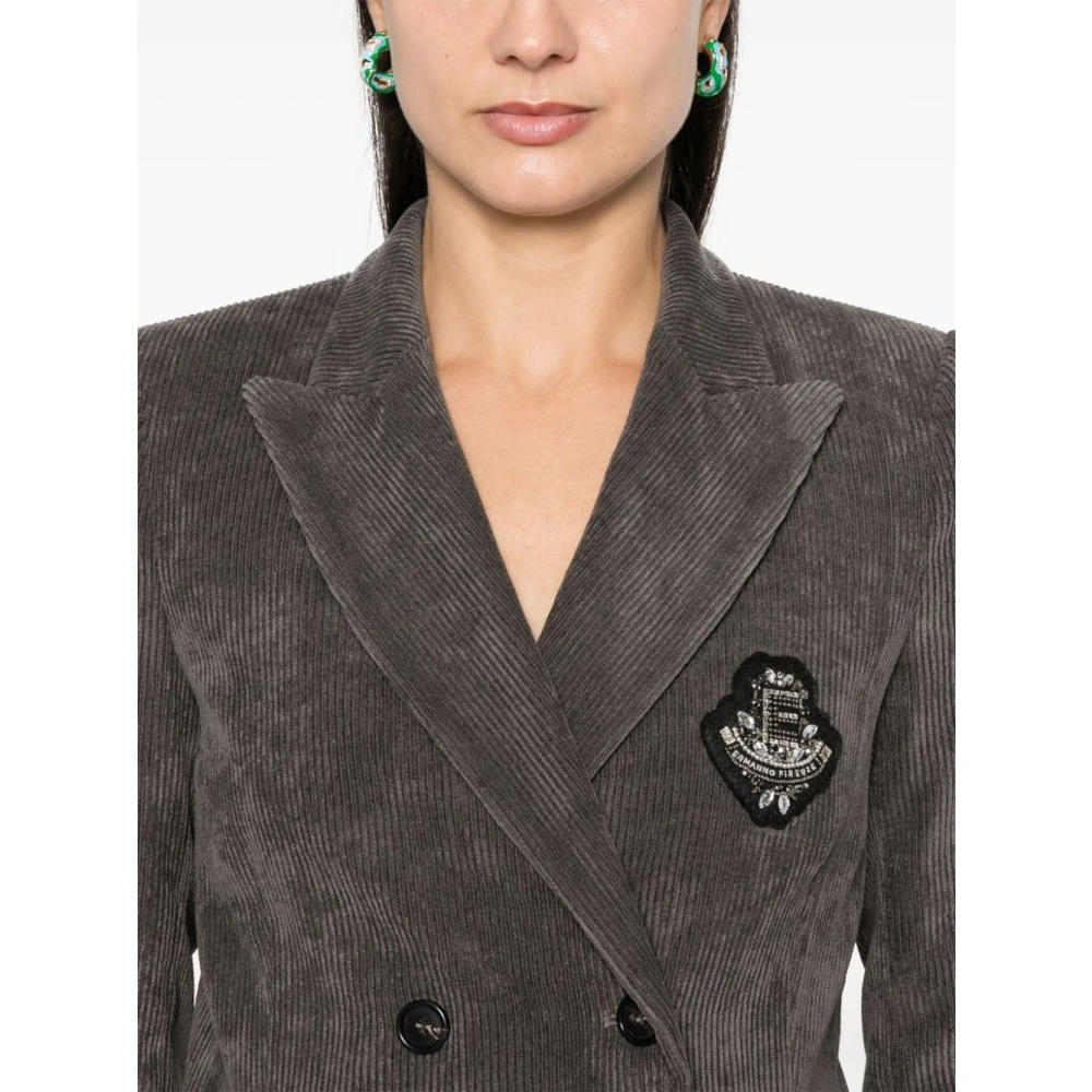 Ermanno Scervino Patch Blazer Jas Brown Dames