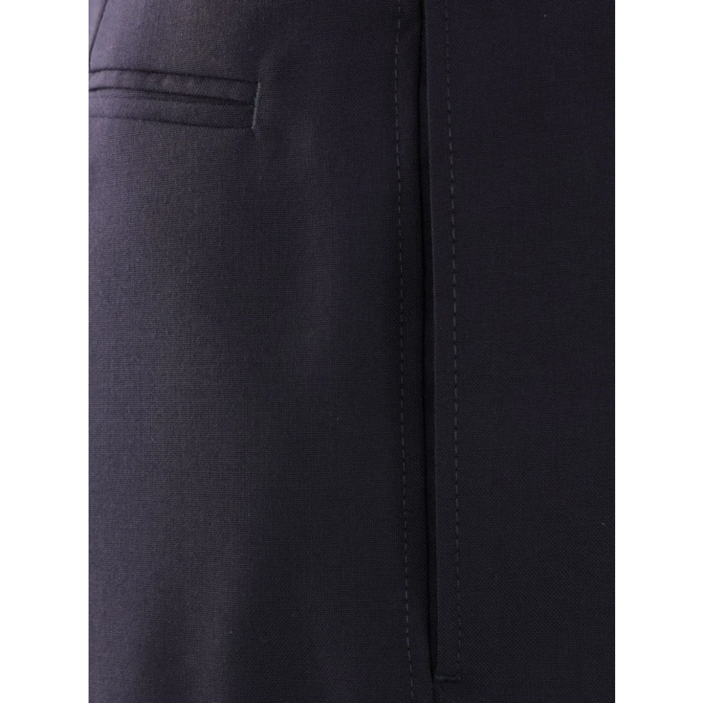 Marni Blauwe wijde pijp wollen broek Blue Heren