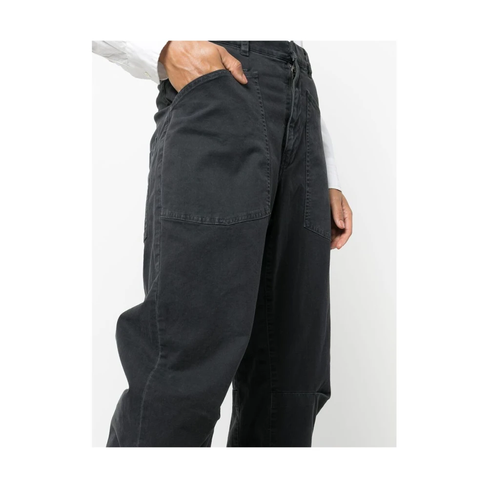 Nili Lotan Grijze Denim Broek Met Gekromde Pijpen Gray Dames