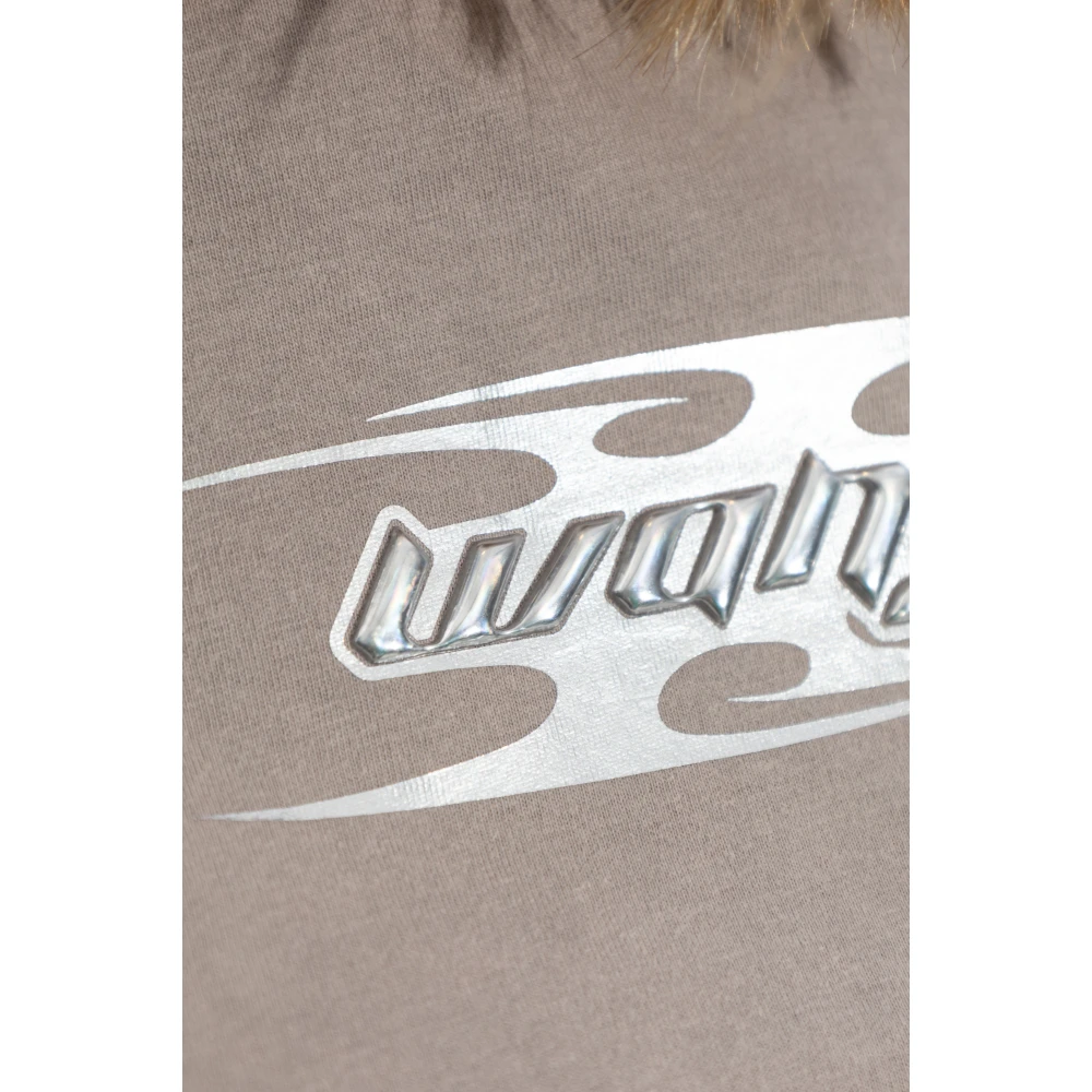 T by Alexander Wang Logo T-shirt Gray Dames