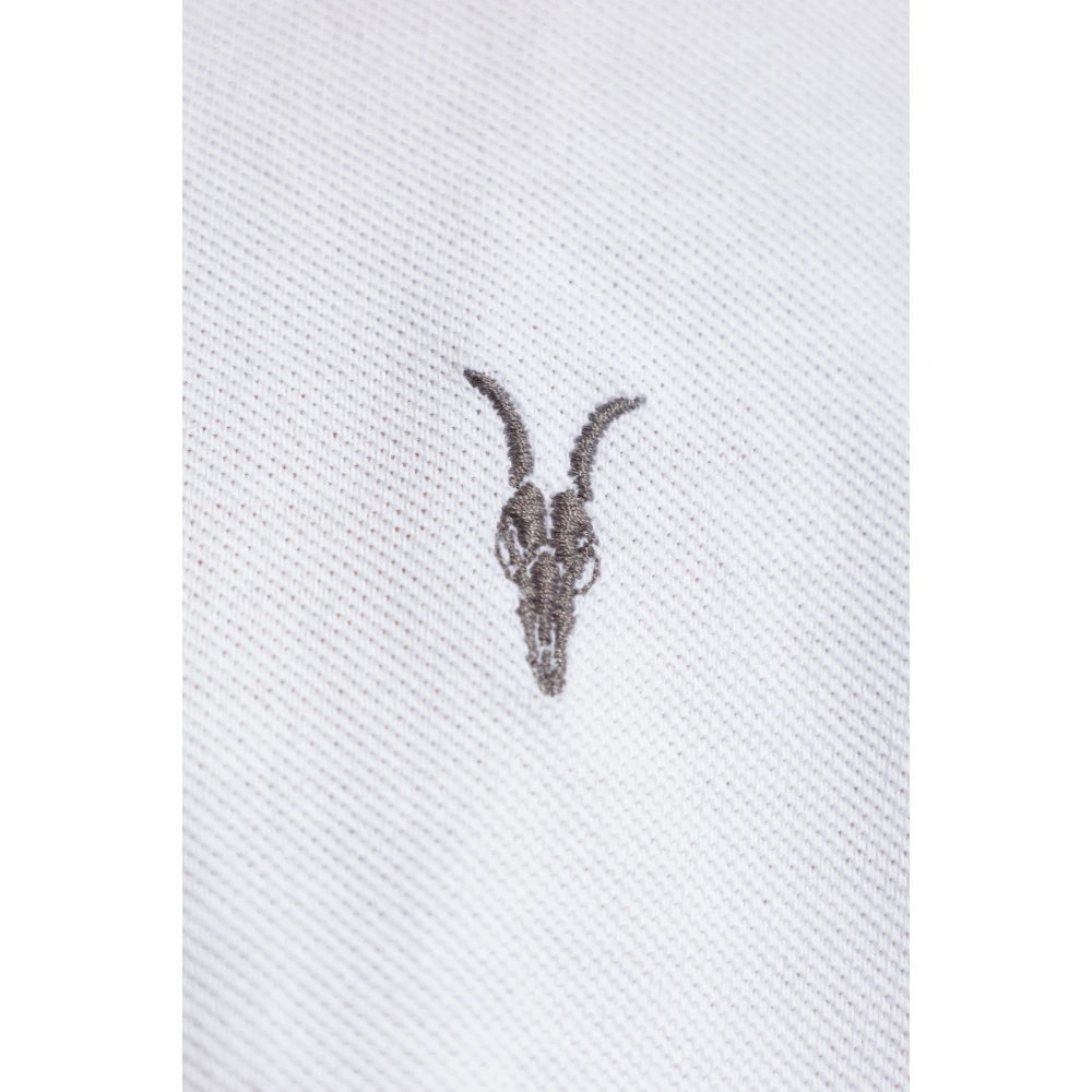 AllSaints Polo met geborduurd logo White Heren