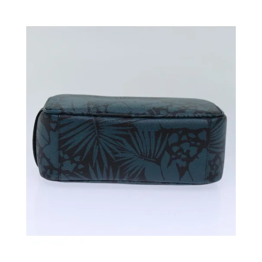 Saint Laurent Vintage Pre-owned Plastic pouches Blue Dames