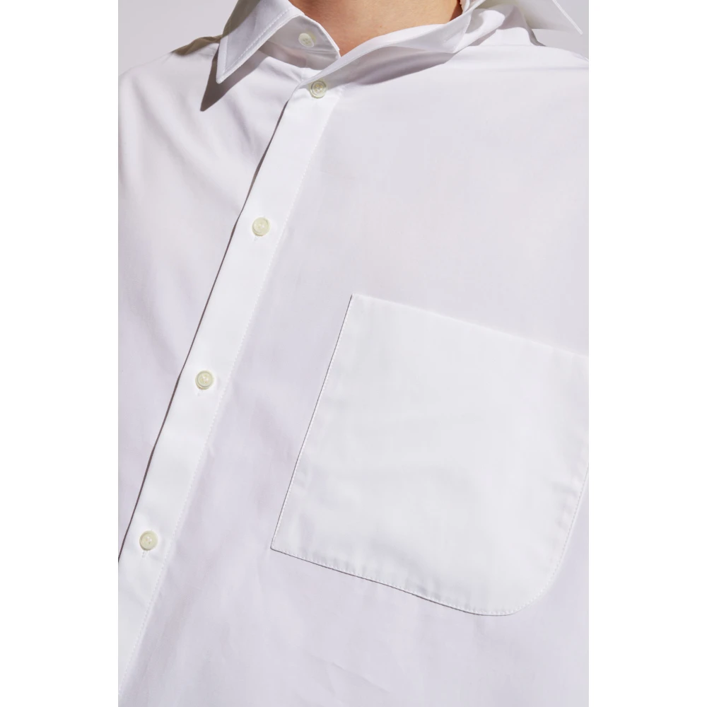 Jacquemus Asymmetrische shirt White Heren