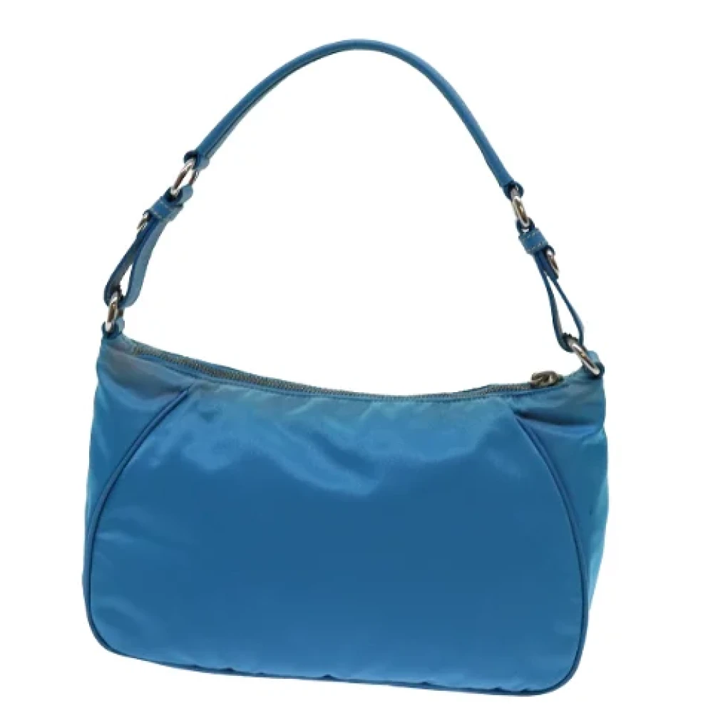 Prada Vintage Pre-owned Nylon pouches Blue Dames