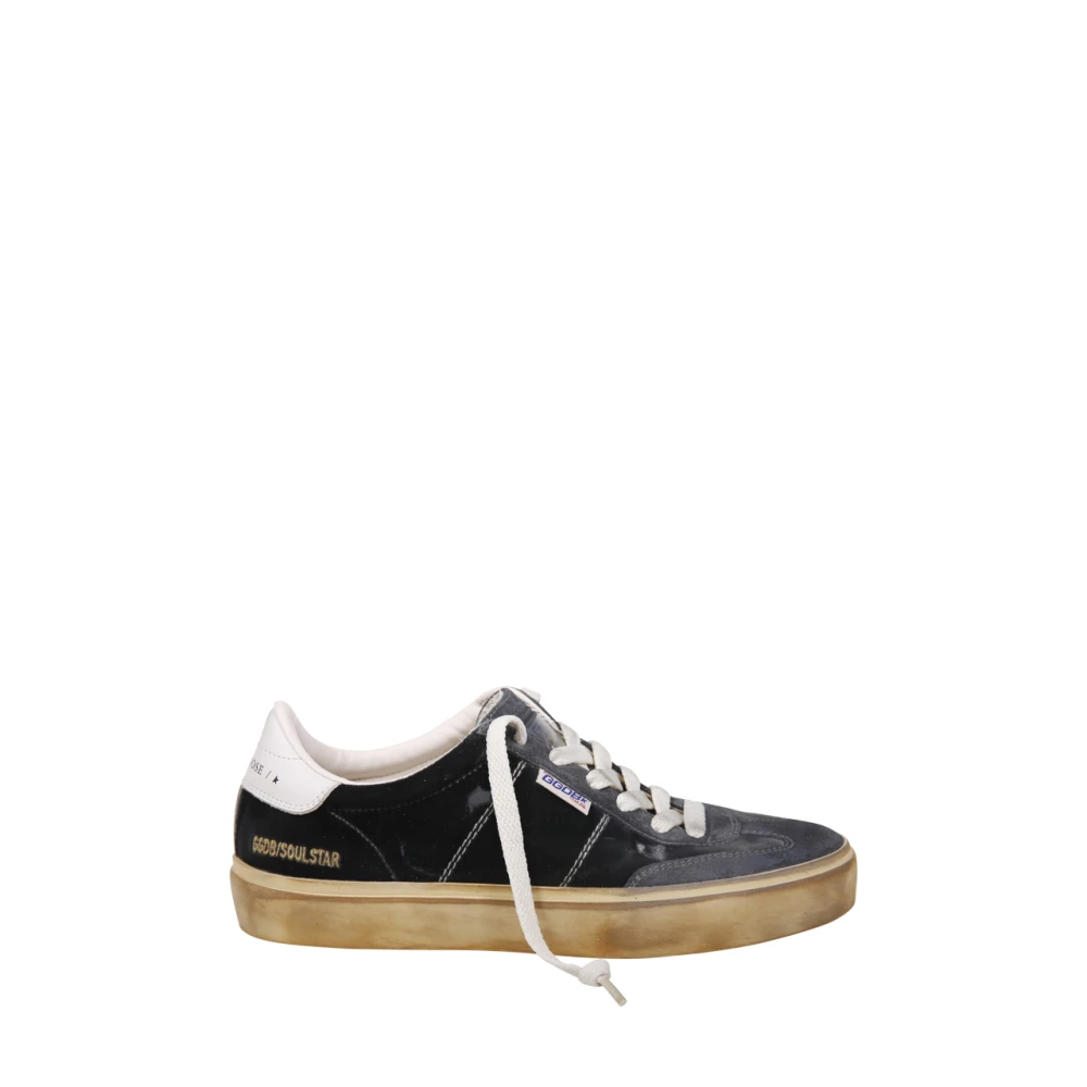 Golden Goose Sammet Mocka Läder Klack Skor Black, Dam