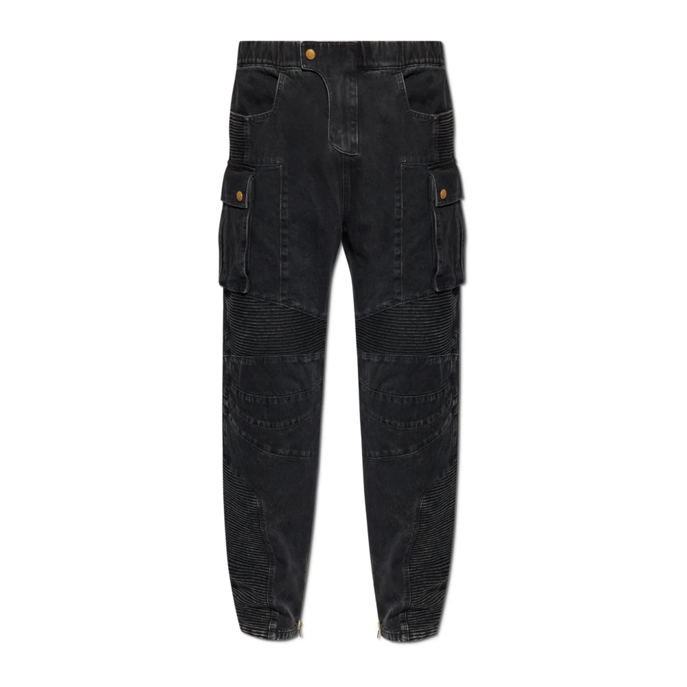 Balmain Cargo style jeans Black, Herr