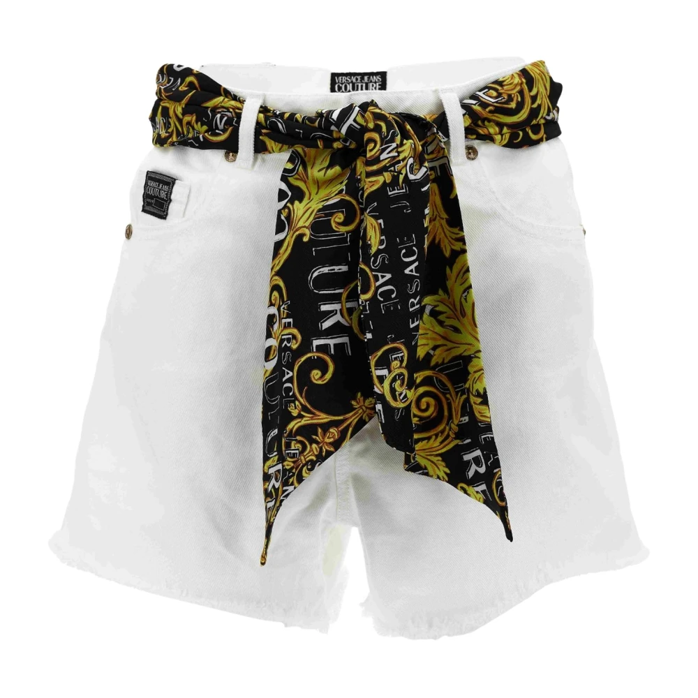 Versace Jeans Couture Luxe Dames Korte Shorts White Dames