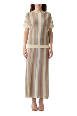 Girocollo Righe Lurex