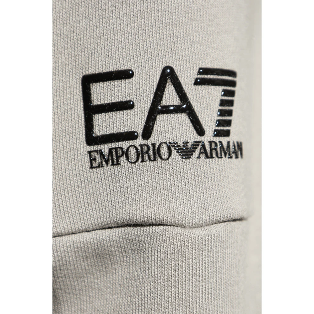 Emporio Armani EA7 Hoodie met logo Gray Heren