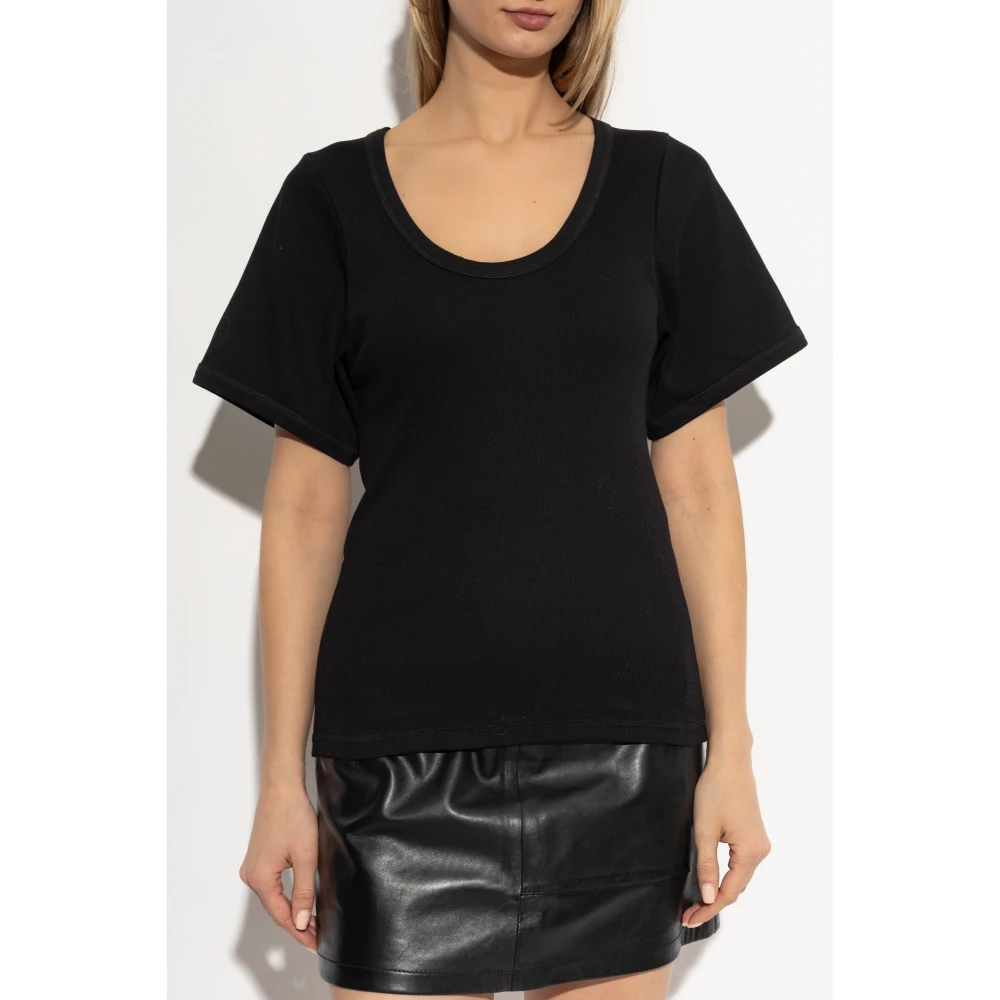 By Malene Birger Geribbelde top Lunai By Herenne Birger Black Dames