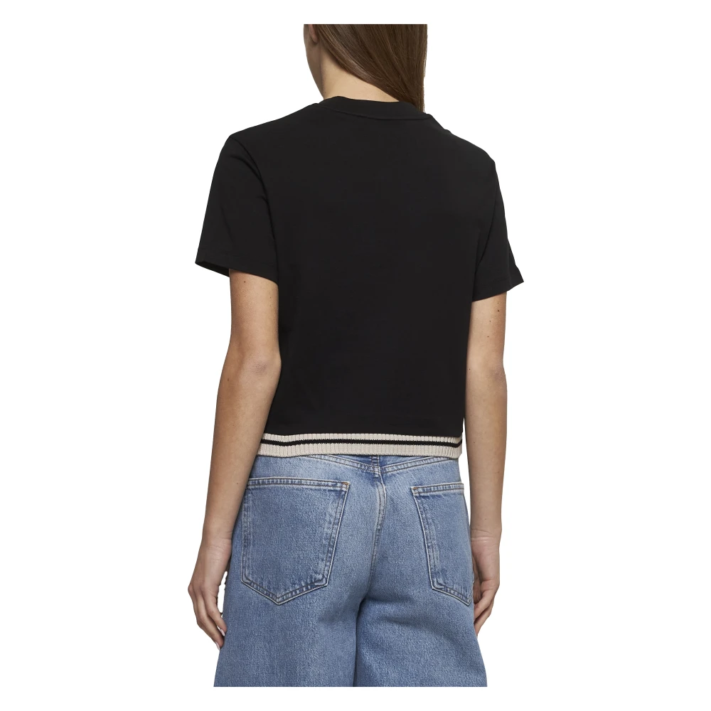 Moncler Zwarte T-shirts en Polos Black Dames