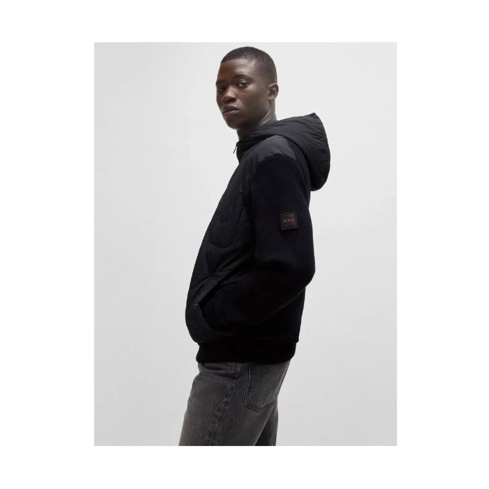 Boss Orange Stijlvolle Jas voor Mannen Black Heren