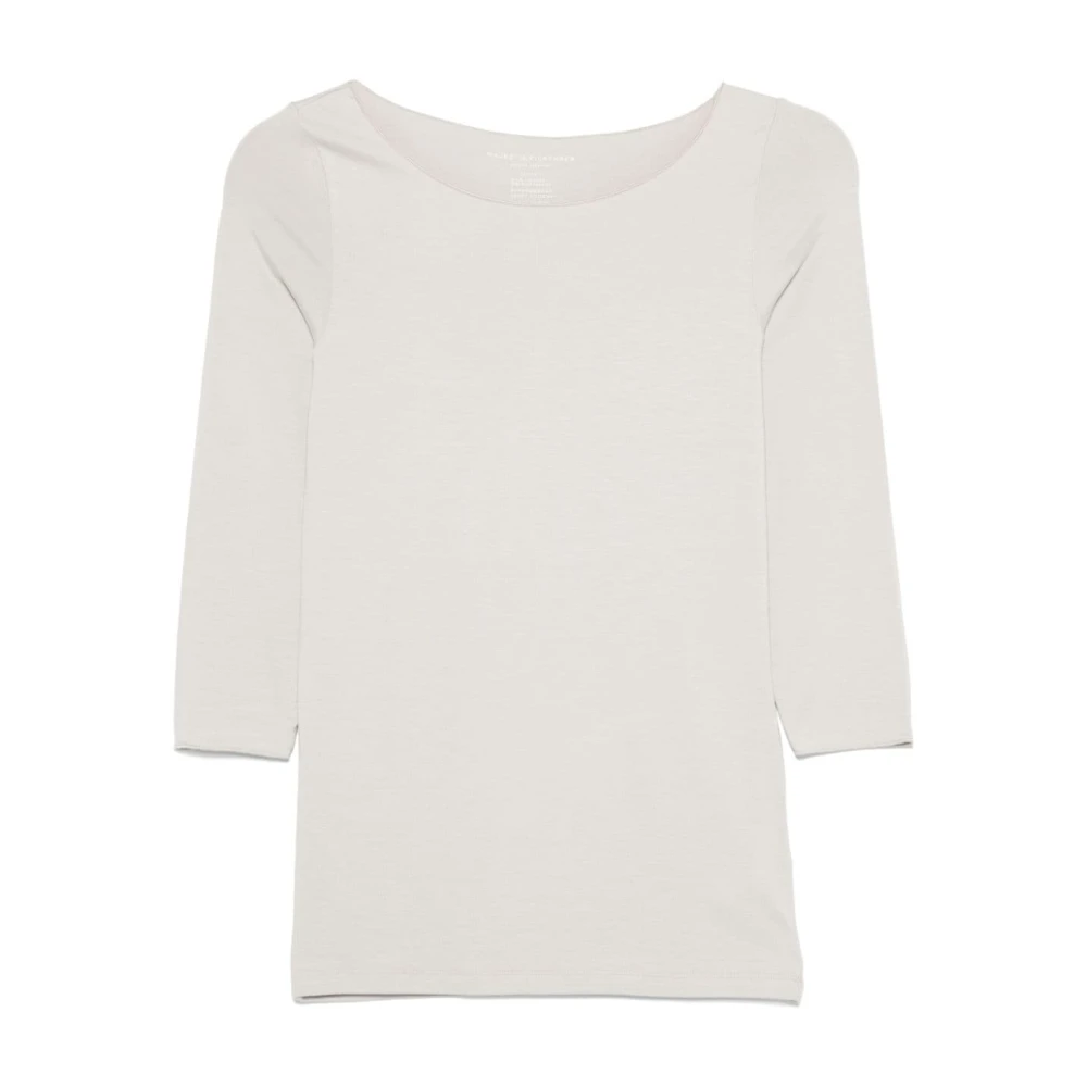 Majestic Filatures Grå Boat Neck T-shirts och Polos Gray, Dam