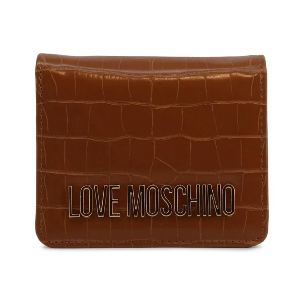 Love Moschino Metallic Fastening Plånbok för Kvinnor Brown, Dam