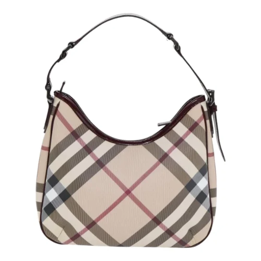 Burberry Vintage Pre-owned Leather handbags Beige Dames