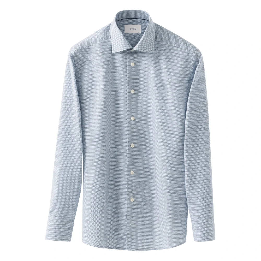 Eton Blue Formal Shirts, Male, 3XL, Cotton Contemporary Fit Shirt