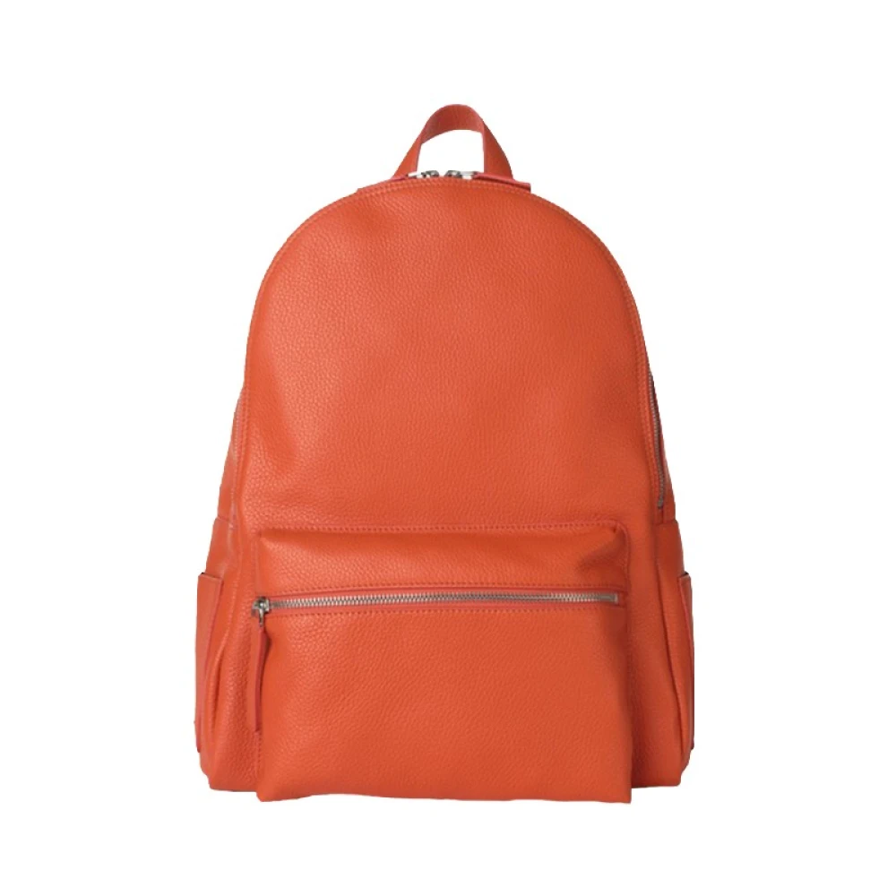 Orciani Men's Orange Backpacks, One Size, Stylish Backpack With Multiple Compartts