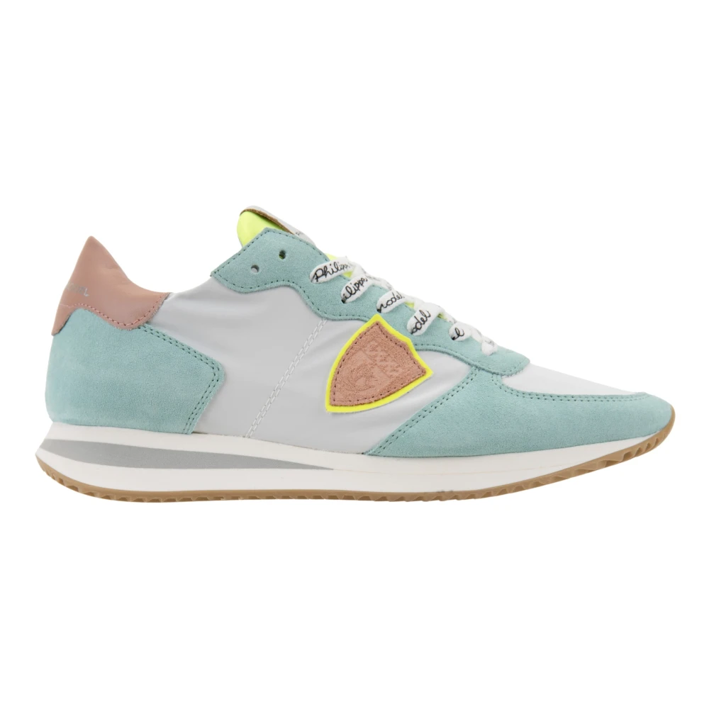 Philippe Model Women's Multicolor Sneakers, 4 Uk, Lace-Up Trainers Stylish Design