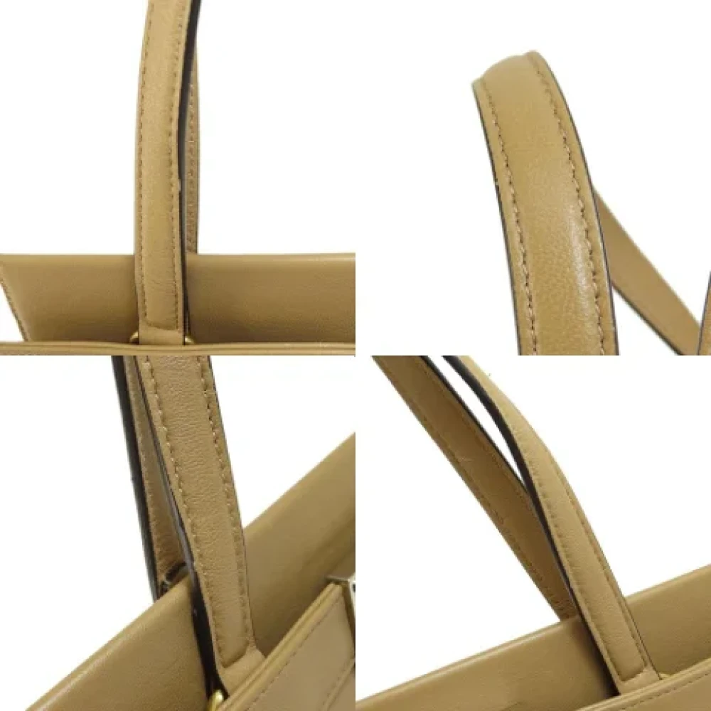 Gucci Vintage Pre-owned Leather handbags Beige Dames