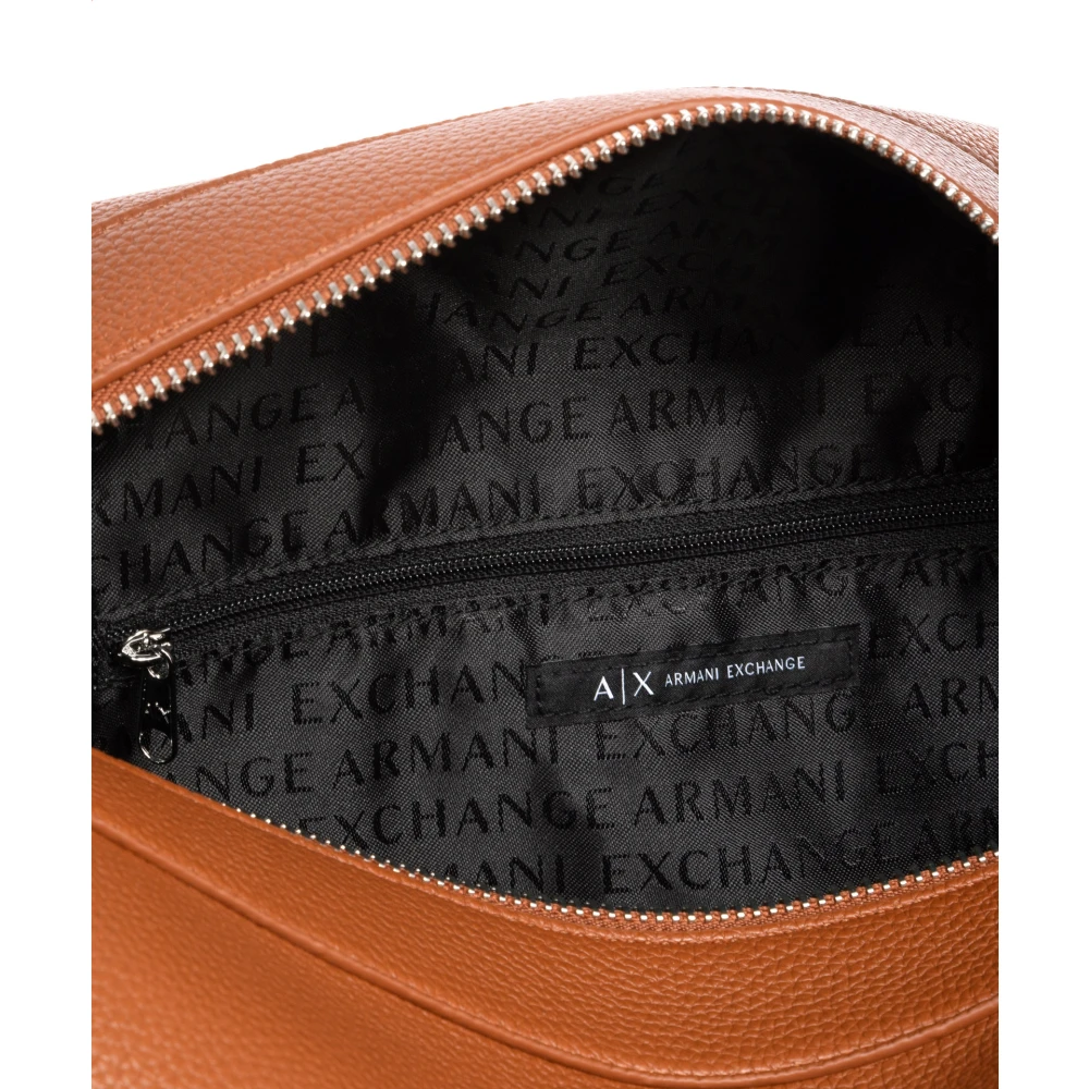Armani Exchange Stijlvolle Tote Tas met Ritssluiting Brown Dames