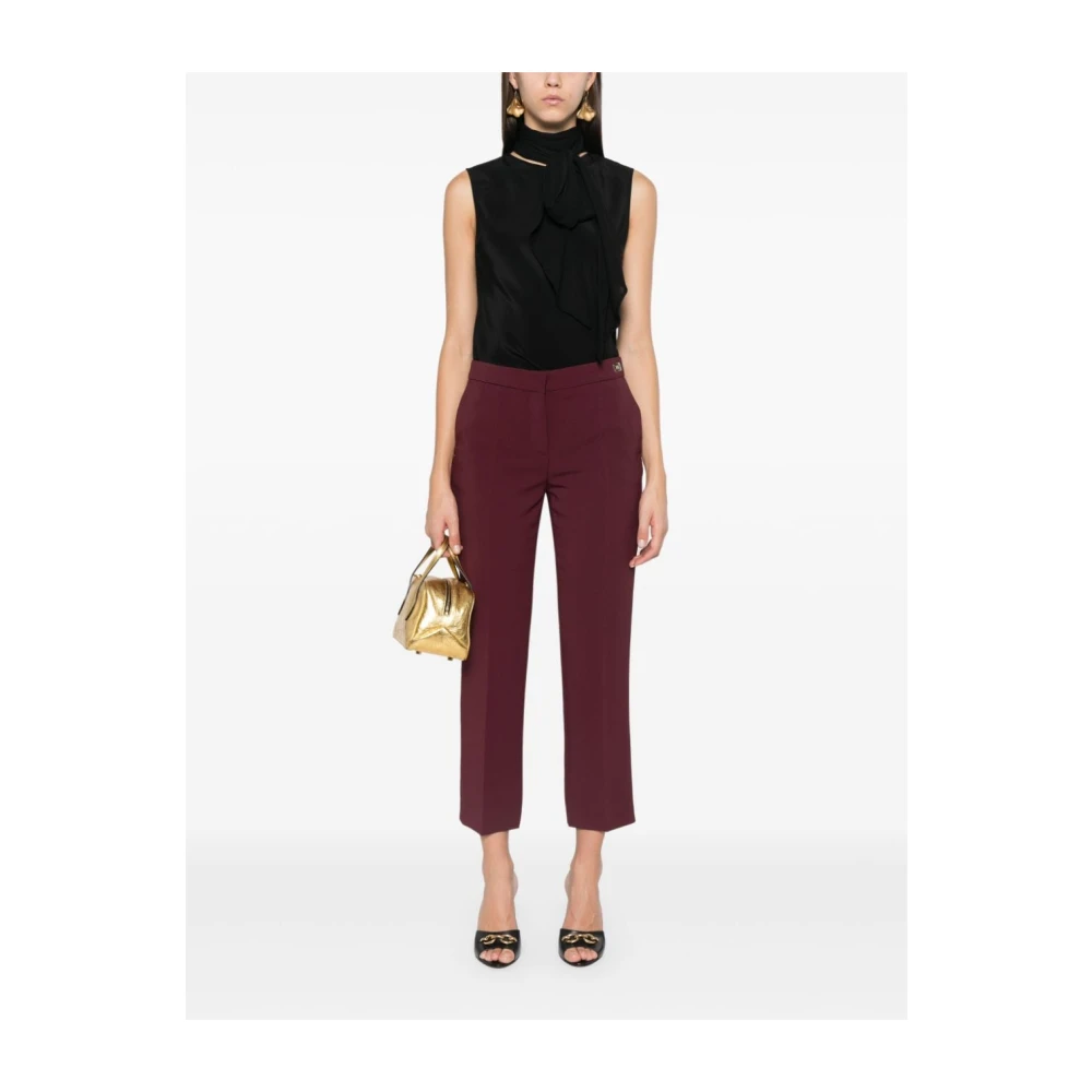 Elisabetta Franchi Rode Crop Broek Red Dames