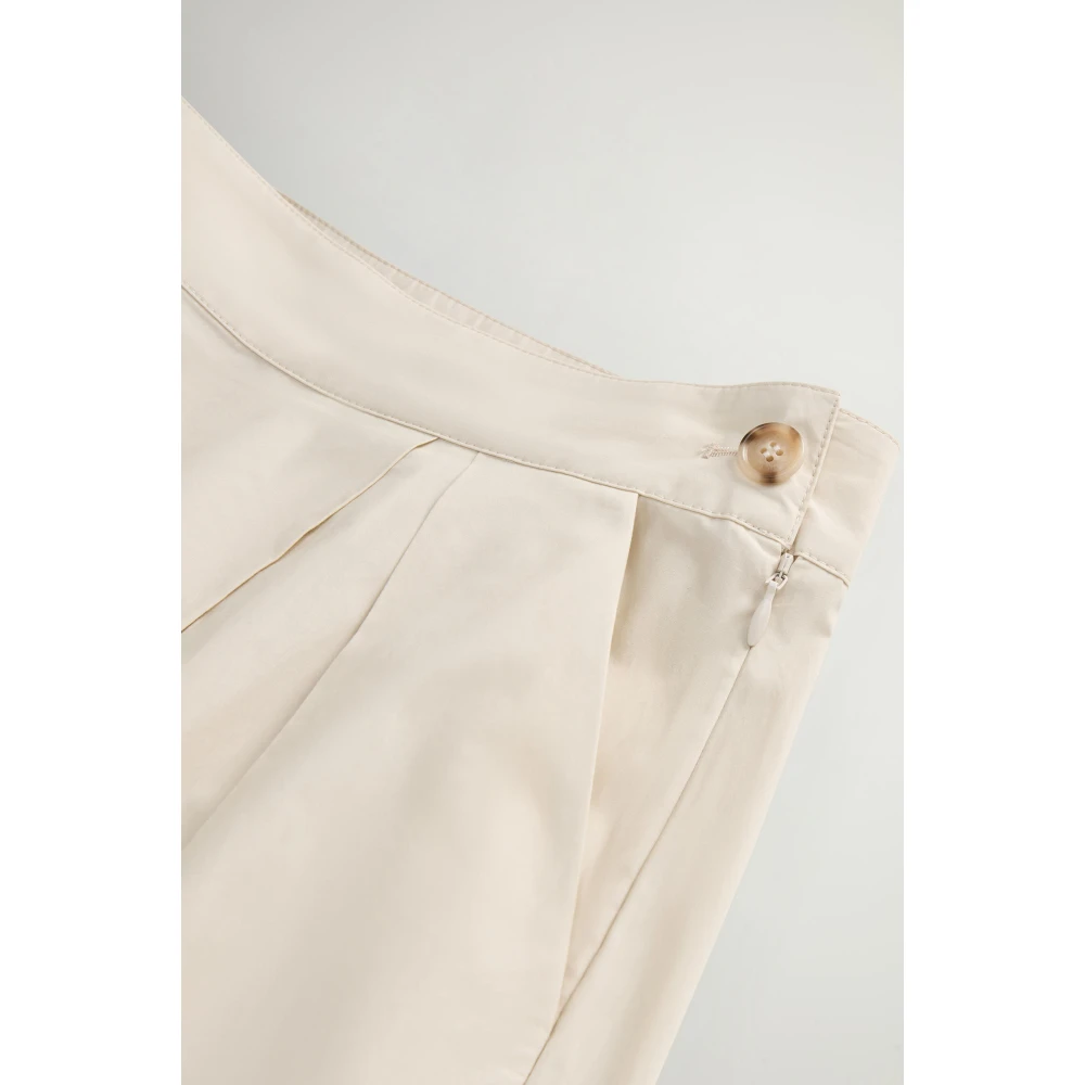 Woolrich Katoenen popeline rok met zakken Beige Dames