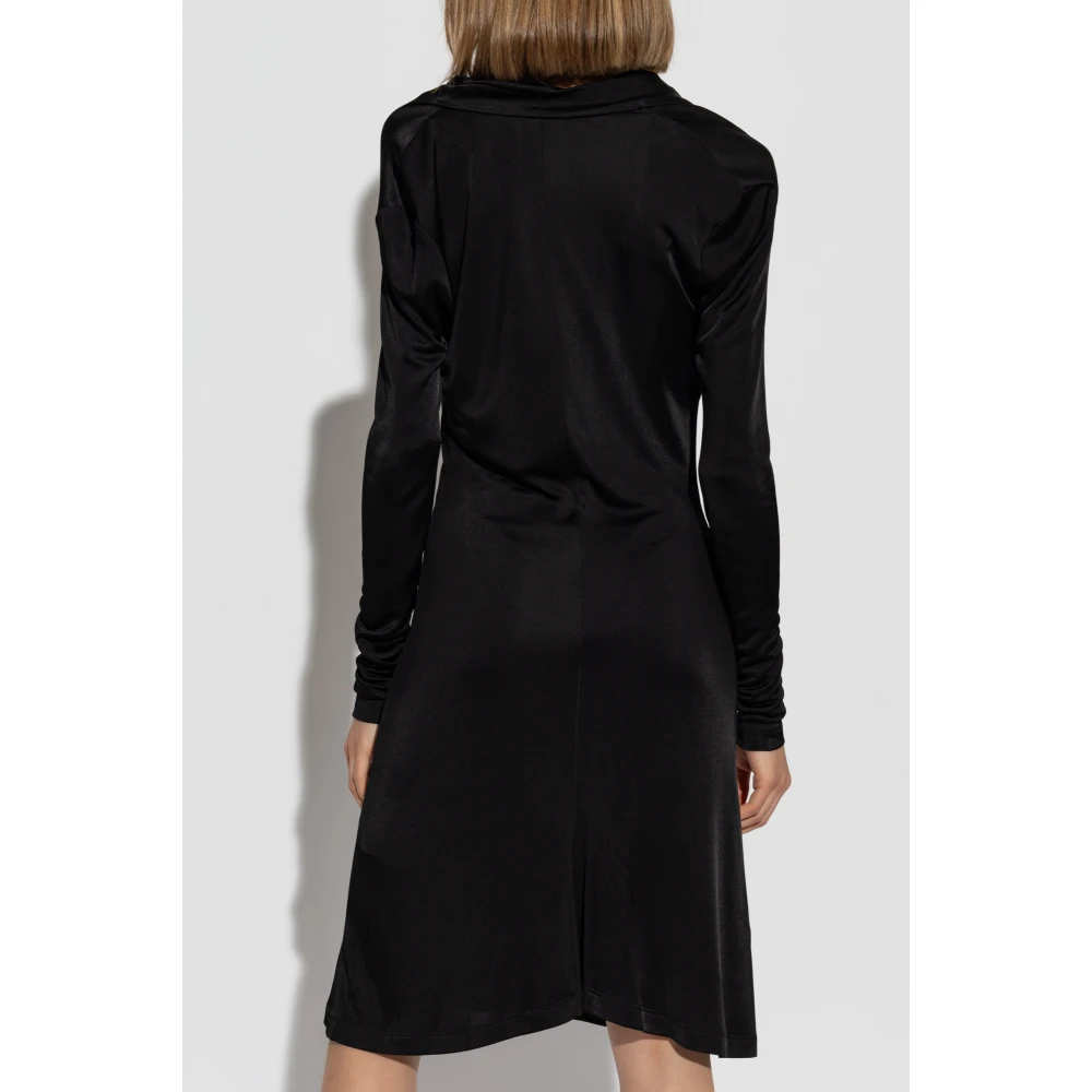 Helmut Lang Jurk met een vloeiende halslijn Black Dames