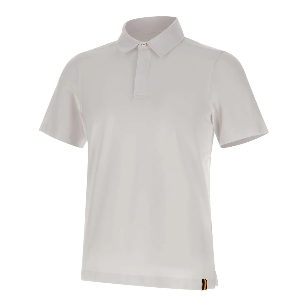 K-Way Mannelijk Wit Tops Heren, Xl, Katoen, Vincelle Ice Cotton Polo