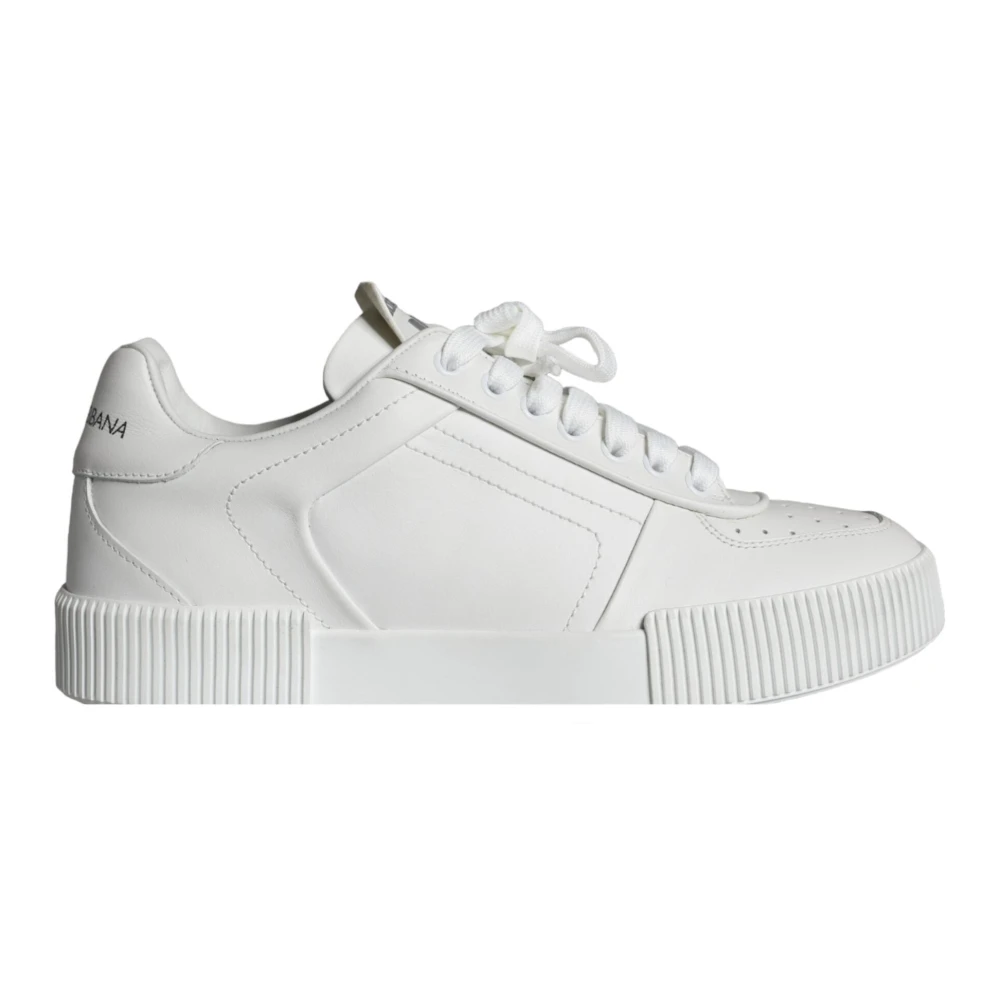 Dolce & Gabbana Vita Miami Läder Låg Topp Sneakers White, Herr