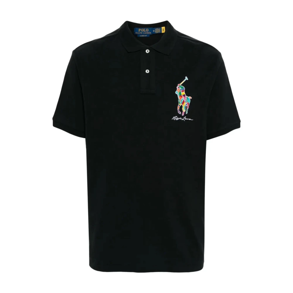 Polo Ralph Lauren Casual Zwarte Korte Mouw Polo Shirt Black Heren