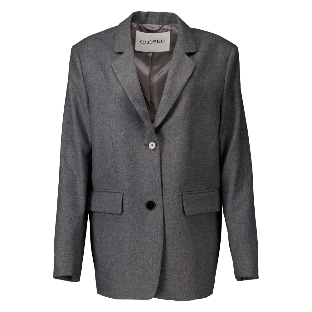 Closed Donkergrijze Blazers Gray Dames