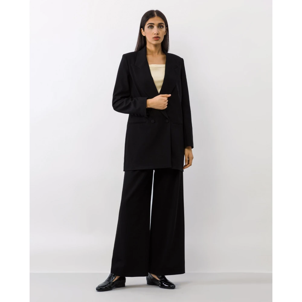 IVY OAK Peak Lapel Tuxedo Blazer Black Dames