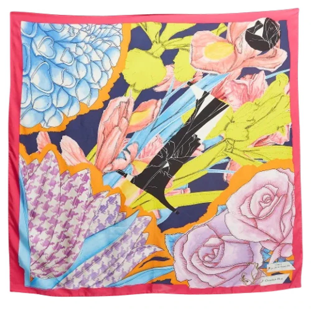 Dior Vintage Pre-owned Silk scarves Multicolor Dames