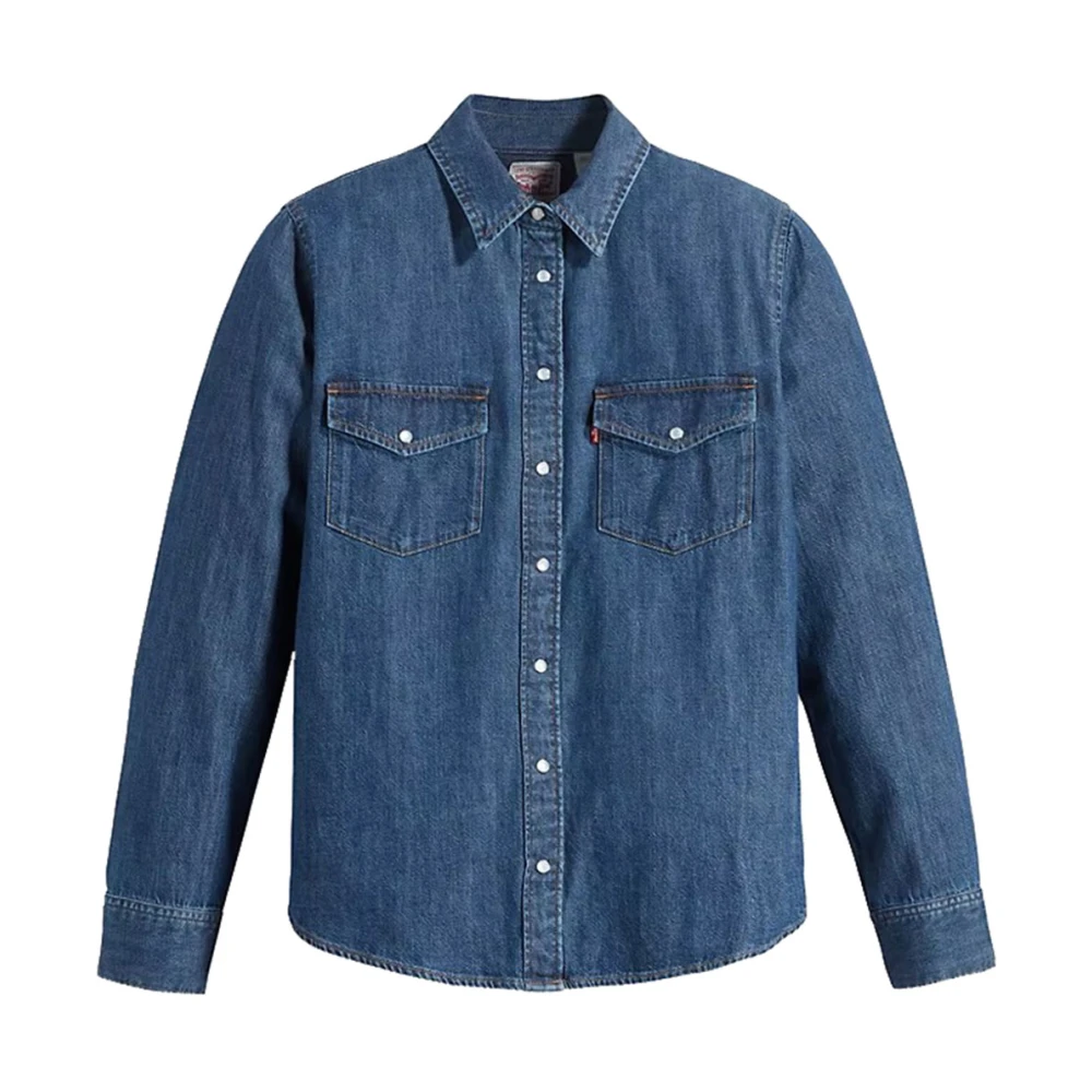 Levi's Air Space 3 Western Overhemd Blue Dames