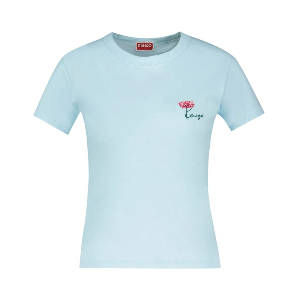 Kenzo Women's Blue Tulip T-Shirt - T-Shirts - S - Tops