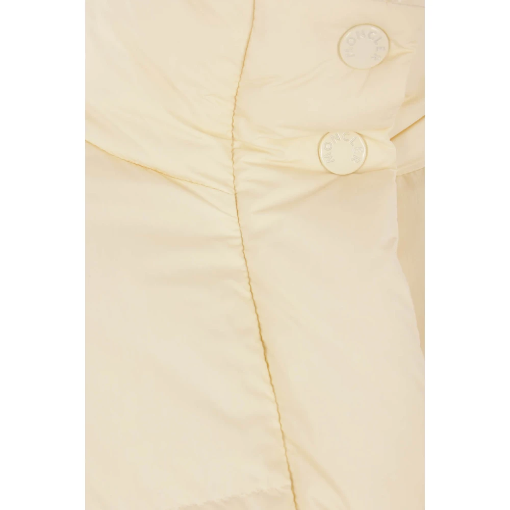 Moncler Witte Korte Nylonjas White Dames