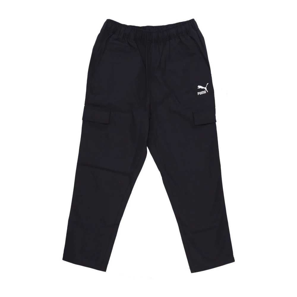 Puma Zwarte Geweven Cargo Broek Black Heren