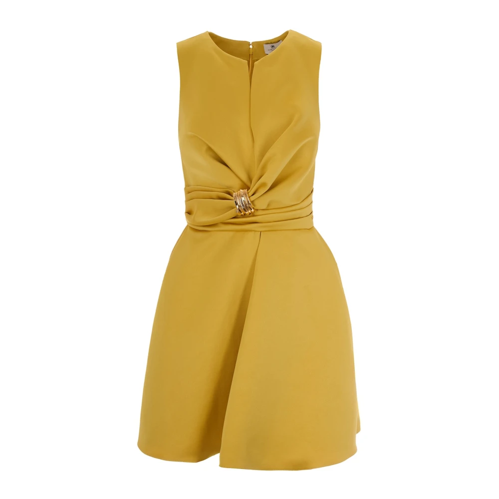 Elisabetta Franchi Yellow Short Dresses, Female, L, Short Dresses